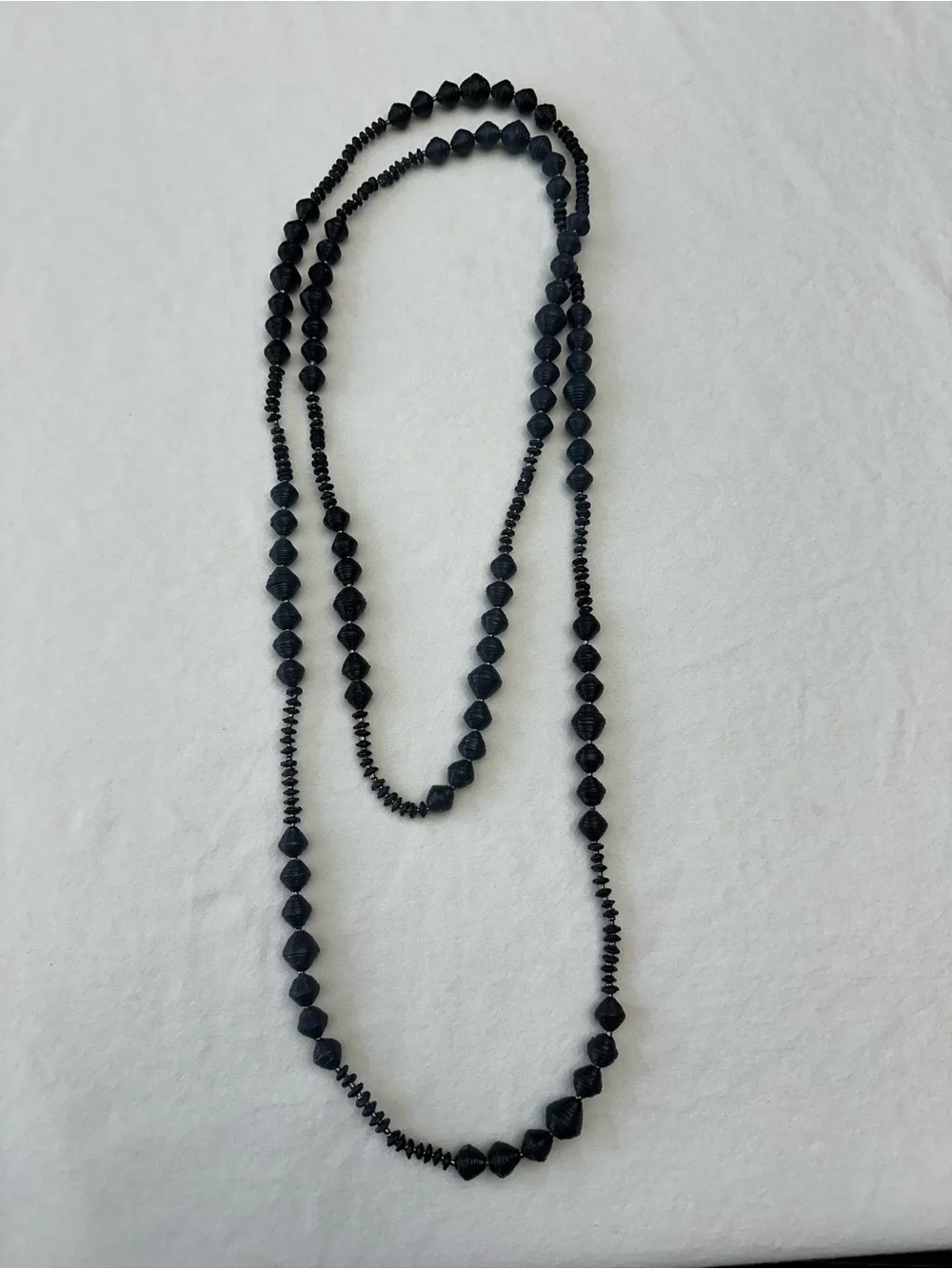 Noonday Collection Fair Trade Paper Bead Necklace in Blue